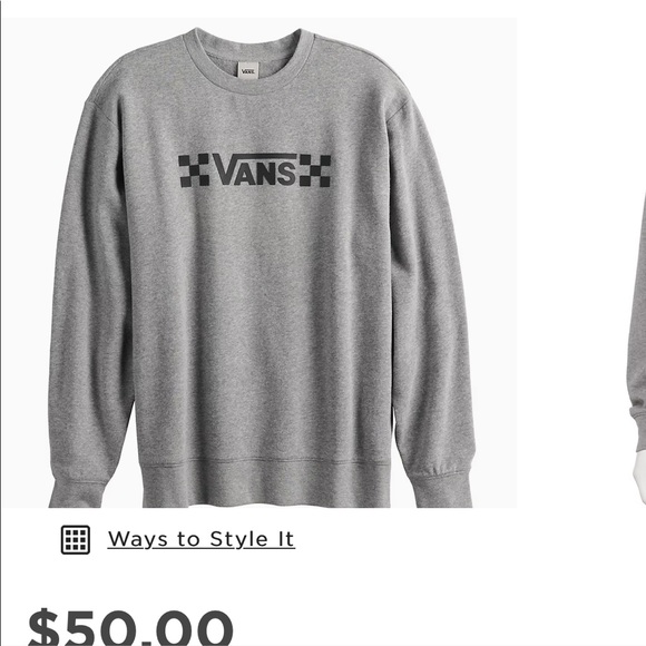 Juniors' Vans® Check Logo Crew Sweatshirt - Picture 5 of 8